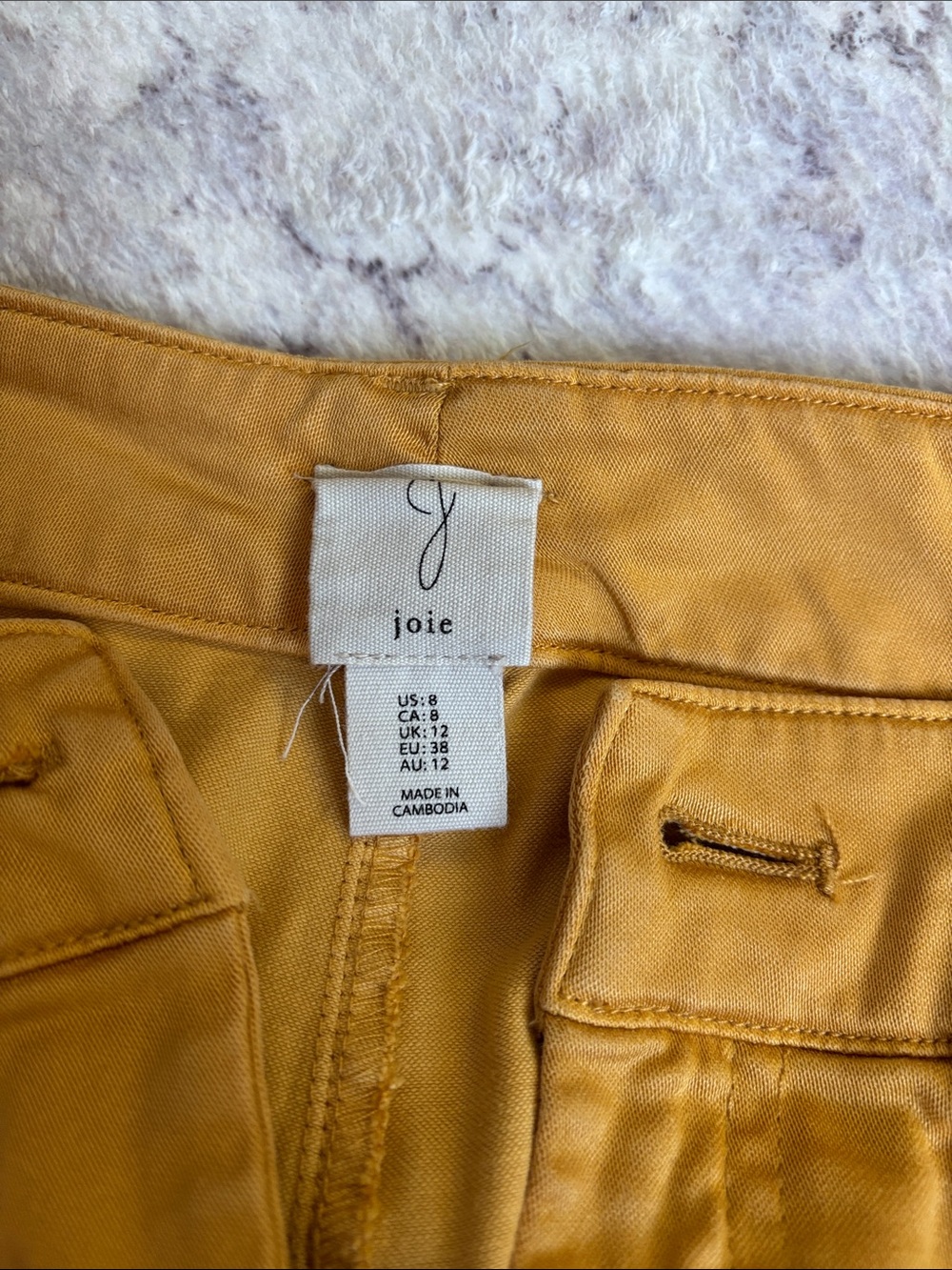 Joie Wide-Leg High-Rise Pants in Mustard - Picture 3 of 3